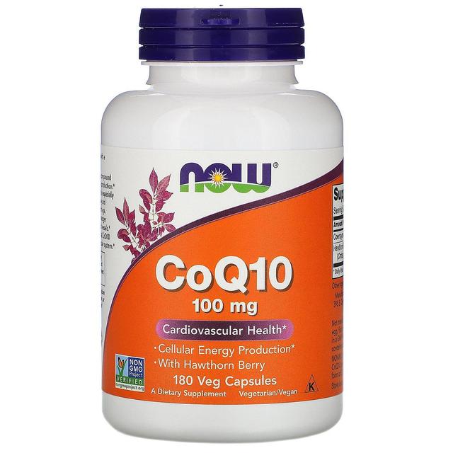 Now Foods, CoQ10 com baga de espinheiro, 100 mg, 180 cápsulas vegetais on Productcaster.