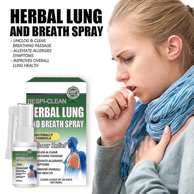 Herbal Lung And Breath Spray, Herbal Lung Cleansing Spray, Lung Health Supplement, Clears Lungs Of Waste And Mucus, Prom Tw FF R ff 3Pcs on Productcaster.