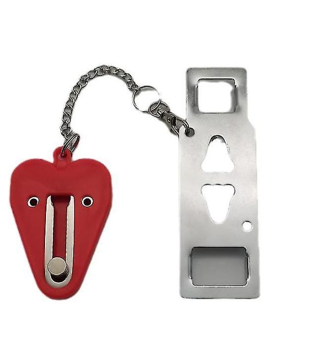 Serrures de porte portables Lot de 2 serrures supplmentaires robustes rouges pour plus d'intimit et de scurit dans les htels et empcher l'accs no on Productcaster.