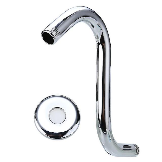 8 Inch Steel High Rise Extension S-curved Goose Neck Shower Arm on Productcaster.