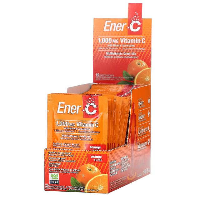 Ener-C, Vitamina C, Multivitamin Drink Mix, Laranja, 1.000 mg, 30 pacotes, 0,3 oz (8,67 g) Cada on Productcaster.