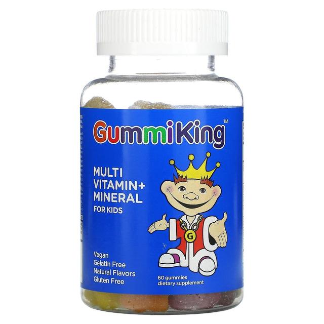 GummiKing, Multi-Vitamin + Mineral for Kids, Strawberry, Orange, Lemon, Grape, Cherry and Grapefruit on Productcaster.