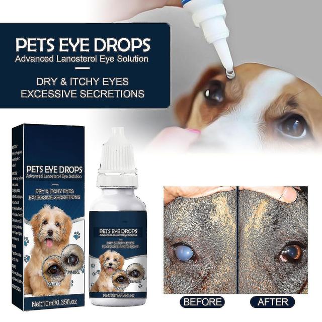 Gotas de cataratas para mascotas, gotas lubricantes oculares terapéuticas de 10 ml para perros y gatos mejoran la claridad de la visión, la salud y... on Productcaster.