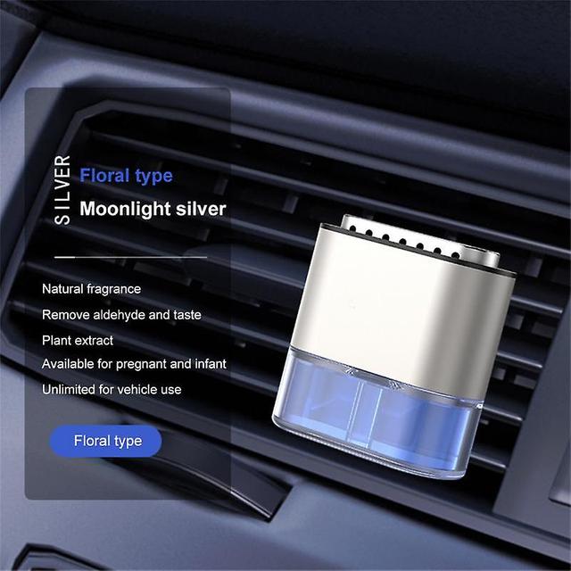 Car Air Freshener Air Vent Perfume Replacement Car Liquid Fragrance Alloy Air Purifier Conditioning Auto Interior Accessories silver flower on Productcaster.