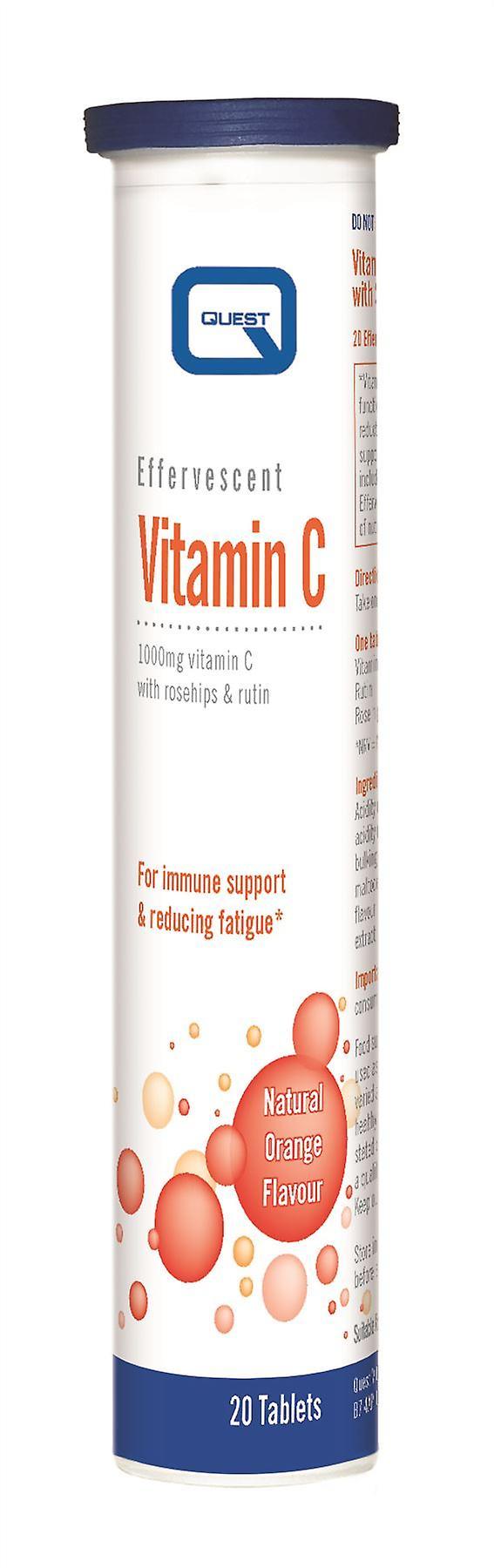 Quest Effervescent Vitamin C - Orange Flavour - 20 Tablets on Productcaster.