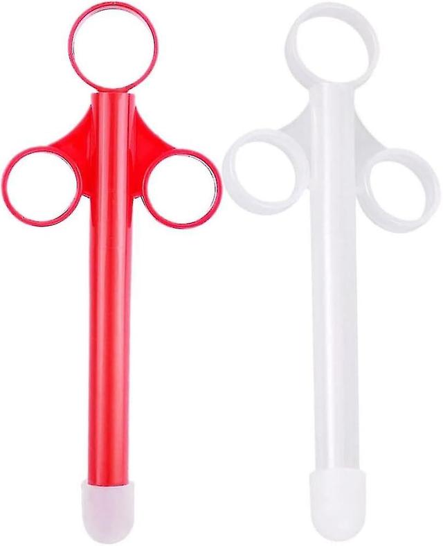 Lube Applicator Syringe, 3 Pack Lubricant Tube Applicator, Easy To Use & Clean, Reusable Tube Shoote 2 Pack Red - White on Productcaster.