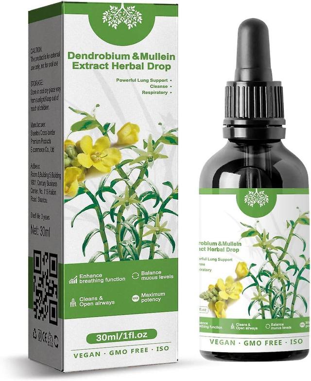 Dendrobium & Mullein Extract Herbal Drops - Powerful Lung Support (2pcs) 1PCS on Productcaster.