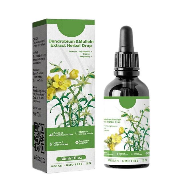 Lonfdy Clearbreath Dendrobium Mullein Extract Powerful Lung Support Cleanse Respiratory, Herbal Lung Health Essence, Dendrobium Mullein Extract ... on Productcaster.