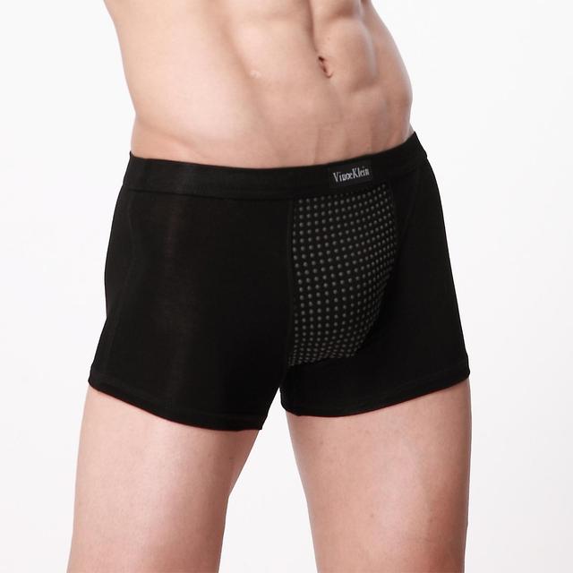 Calzoncillos boxeadores de terapia magnética para hombres para el cuidado de la salud energética y la mejora del poder masculino Negro 3XL on Productcaster.