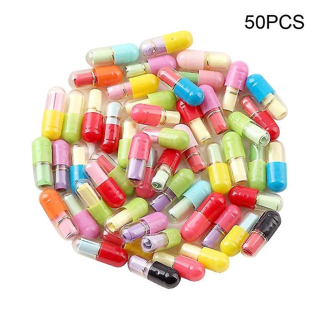 New Style 50pcs Portable Plastic Emoticon Capsule Message Bottle Fake Pill on Productcaster.