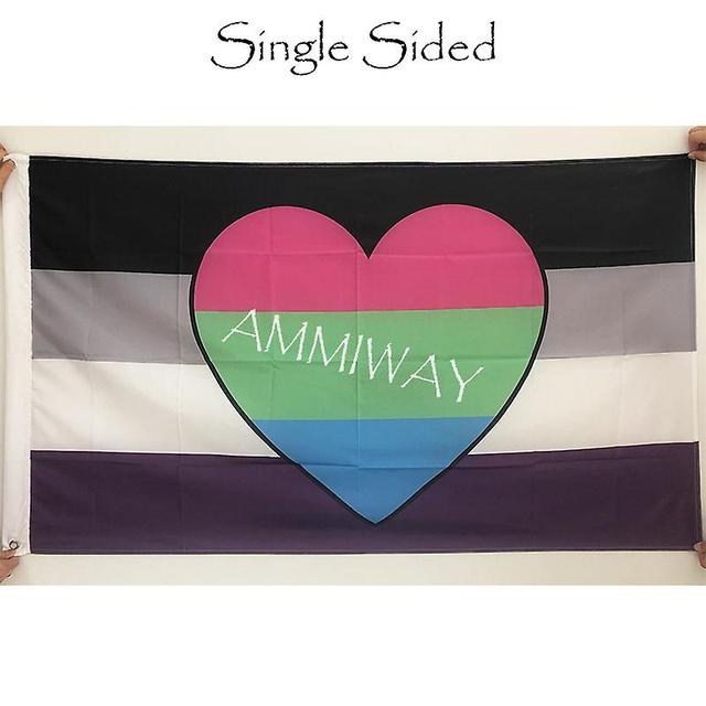 Ederfun Setiap Ukuran Aseksual Aromatis Combo Bendera Lgbtqia Ace Masyarakat Aseksualitas Pride Rianbow Satu Atau Dua Sisi Bendera Spanduk Simple f... on Productcaster.