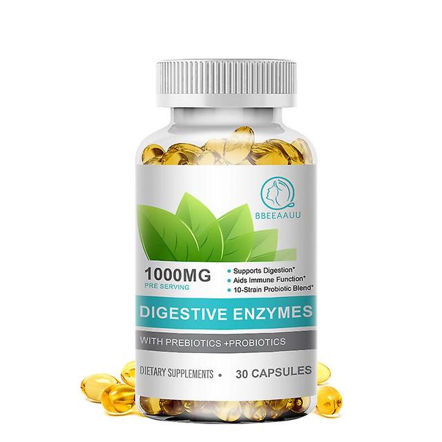 Visgaler Vegetarian Formula Digestive Enzyme Capsule Prebiotic Probiotic Supplements Promote Intestinal Absorption And Digestion 30pcs on Productcaster.