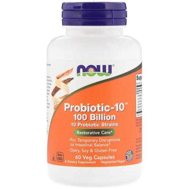 Now Foods, Probiotic-10, 100 Billion, 60 Veg Capsules on Productcaster.