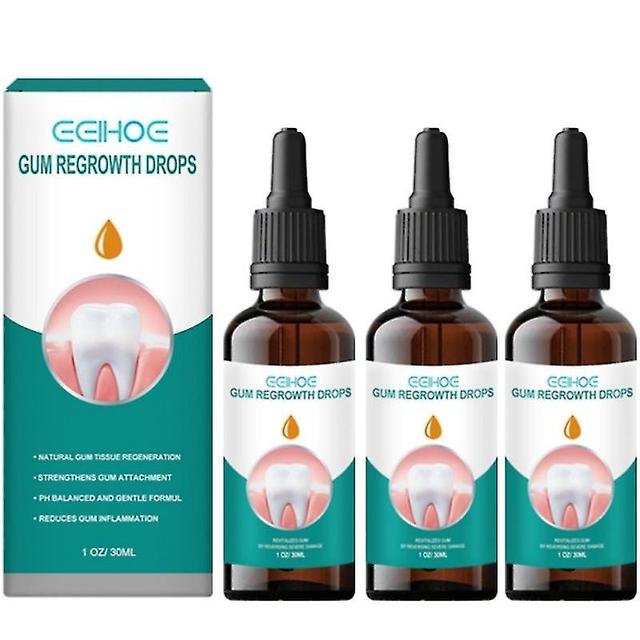 Gum Regrowth Drops, Gum Relief Drops, Gum Regrowth Drops, Gum Treatment For Receding Gums, Oil Pulling For Teeth And Gums Rejuvenate Your Gums 3pcs on Productcaster.