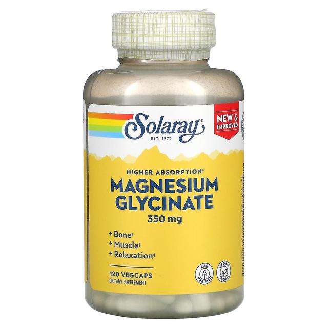 Solaray, Magnesium glycinaat met hoge absorptie, 350 mg, 120 VegCaps on Productcaster.