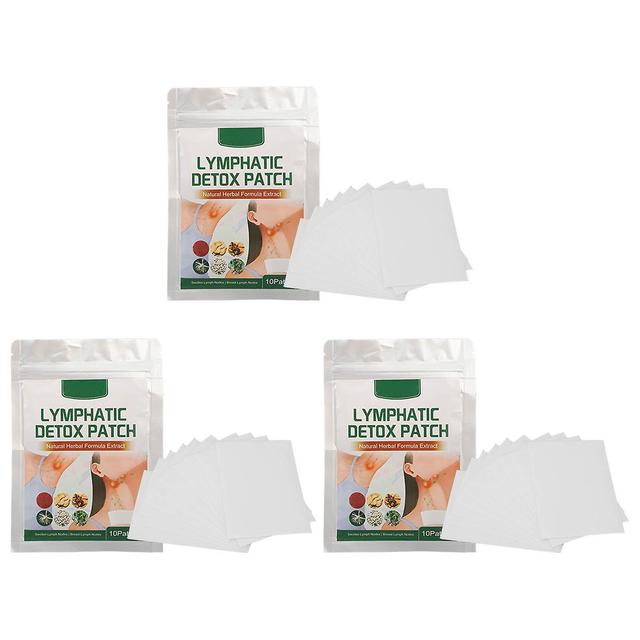 30pcs Herbal Lymph Care Patch Relieve Vein Swelling Shape Body Herbal Extract Self Adhesive Lymph Patch For Groin on Productcaster.