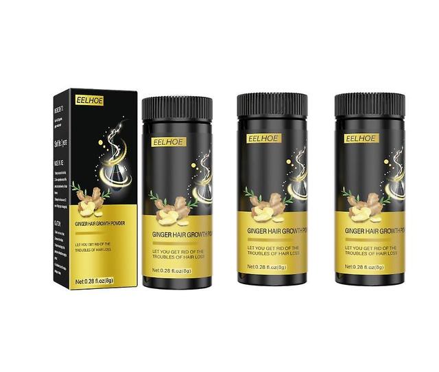 Eelhoe Ginger Hair Care Powder Nourishes Strong Anti-breakage Ginger Powder Hair Growth Black Hair Care Ginger Powder 8g 3pcs on Productcaster.