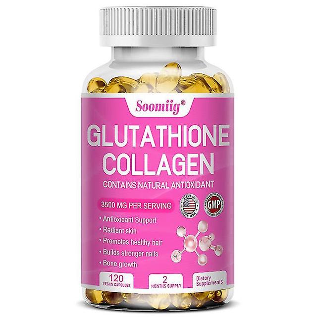 Guoguo Big Tea Glutathione Collagen Capsules Promote Hair Health Repair Whitening Dull Skin Eliminate Fine Lines Dark Spots Wrinkles 120 count-1 bo... on Productcaster.