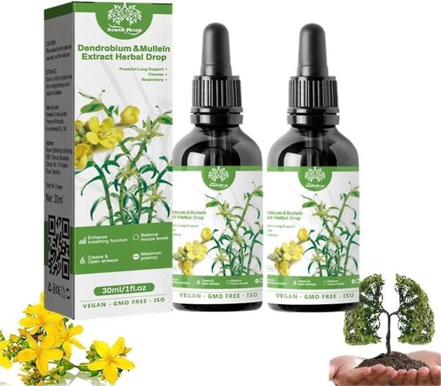 Klar andedräkt Dendrobium & Mullein Extract Herbal Drops, Herbal Lung Health Essence, Dendrobium Mullein Extract för lungvård, Lämplig för daglig (... on Productcaster.