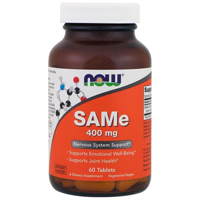 NOW Foods Ora Alimenti, SAMe, 400 mg, 60 Compresse on Productcaster.