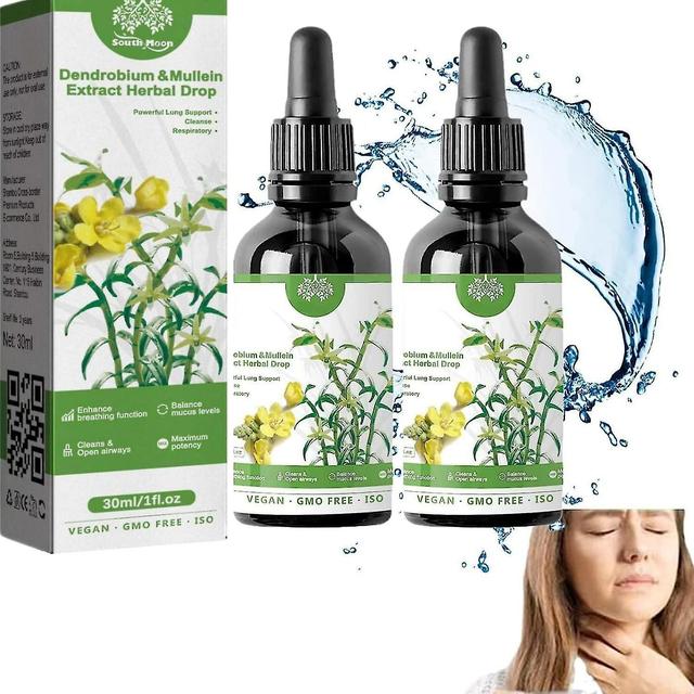 1pc Dendrobium And Mullein Extract - Powerful Lung Support, Cleansing And Respiratory System, Dendrobium And Mullein Extract Herbal Drops, Dendrobi... on Productcaster.