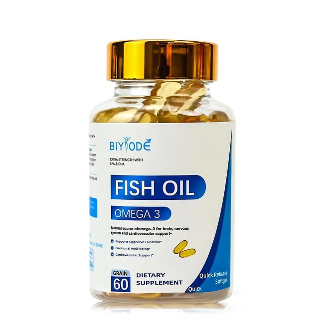 Fish Oil Softgels Omega-3 Supplements Fatty-Acids - 90 Softgels Adult Essential Supplement, Supports on Productcaster.