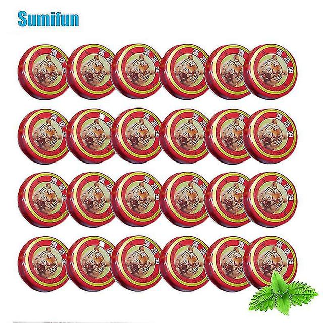 24pcs Red Tiger Balm Cooling Oil Mint Cream Treat Dizziness Headach on Productcaster.