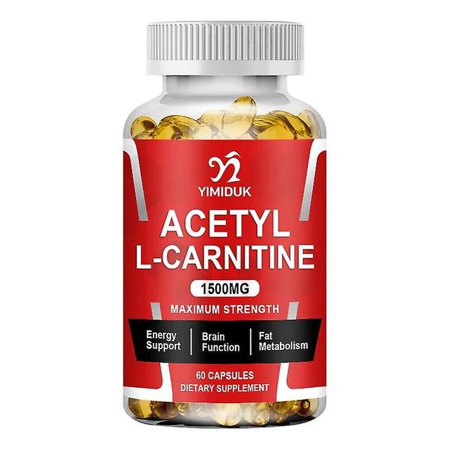 Eccpp Acetyl L-carnitine Capsule Supports Memory Focus Increase Body Performance Metabolic Energy Fitness Exercise Dietary Supplement 1 Bottles 60 pcs on Productcaster.