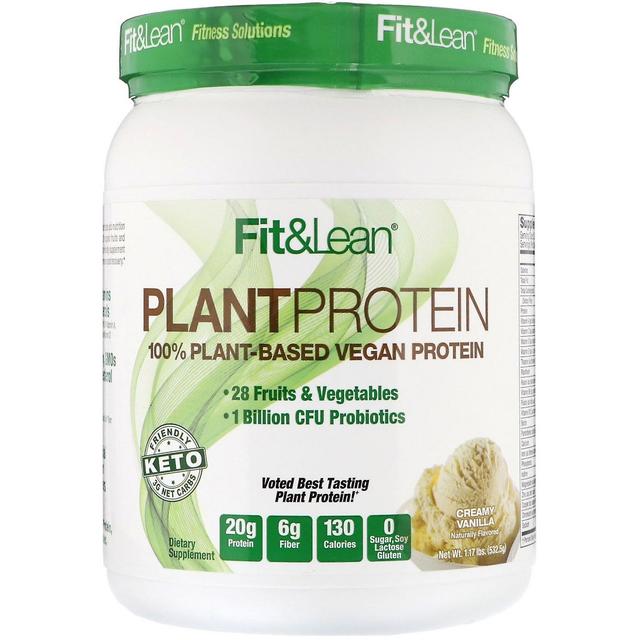 Fit & Lean, Plant Protein, Creamy Vanilla, 1.17 lb (532.5 g) on Productcaster.