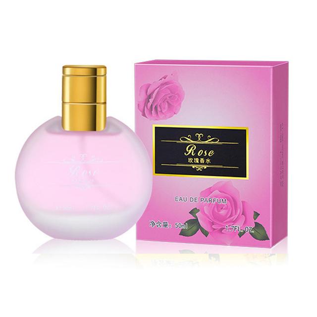 2024 New,50ml Toilette Spray Long Lasting Flower Fragrance Frosted Bottle Body Perfume for Women Rose on Productcaster.