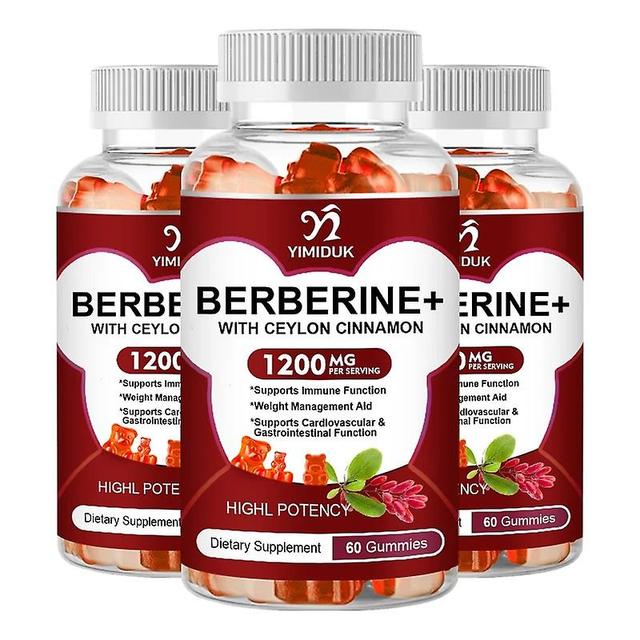 Sofirn Berberine Gummies z ekstraktem z cynamonu cejlońskiego i czarnego pieprzu wspomaga układ odpornościowy, funkcje sercowo-naczyniowe i żołądko... on Productcaster.