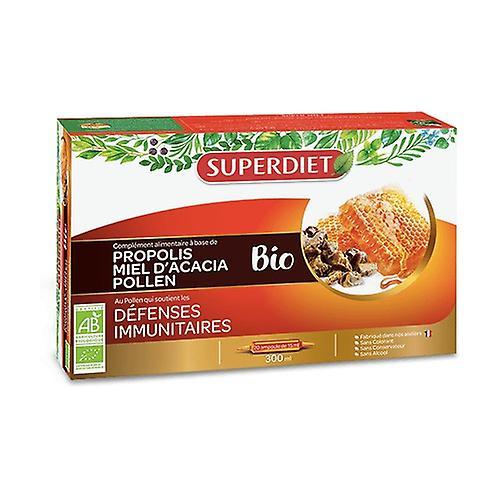 Super Diet Acacia honey, propolis, pollen Bio (immunity) 20 ampoules of 15ml on Productcaster.