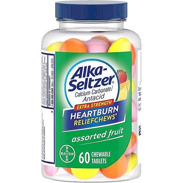 Alka-Seltzer Alka seltzer extra styrka halsbränna lättnad tuggar antacida tabletter - 60 ct on Productcaster.