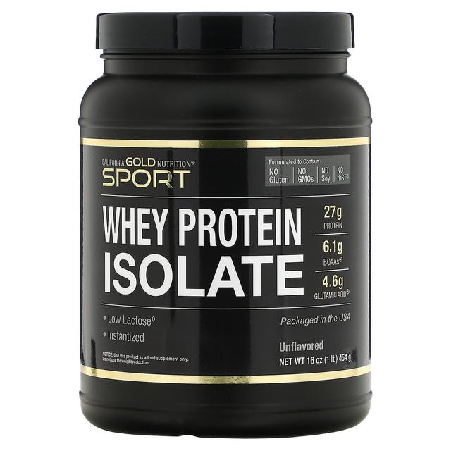 California Gold Nutrition, SPORT - Isolato di proteine del siero di latte, 1 libbra, 16 oz (454 g) on Productcaster.