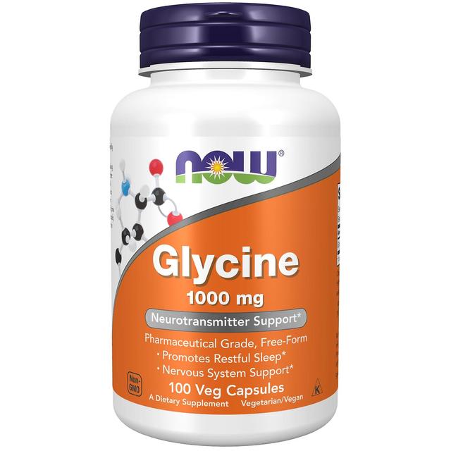 NOW Foods Glycine 1000mg 100 Vegetarian Capsules on Productcaster.