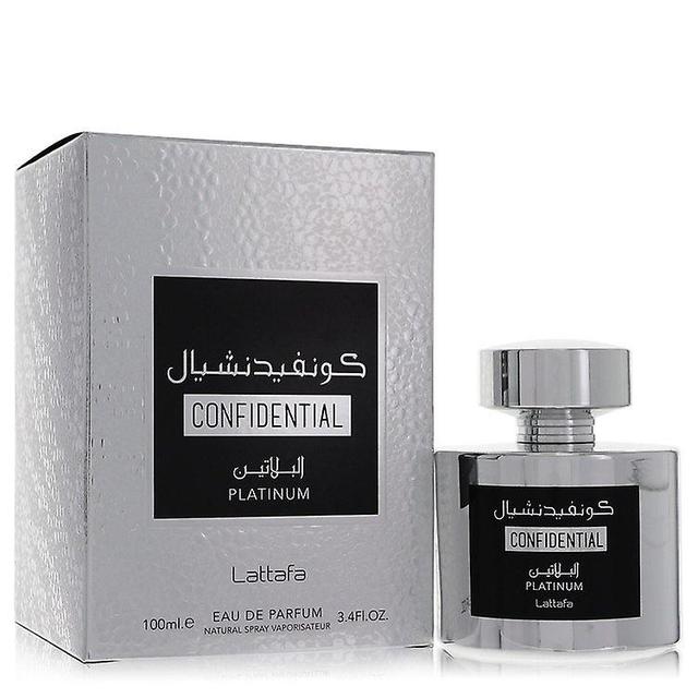 Confidential Platinum by Lattafa Eau De Parfum Spray 100ml on Productcaster.