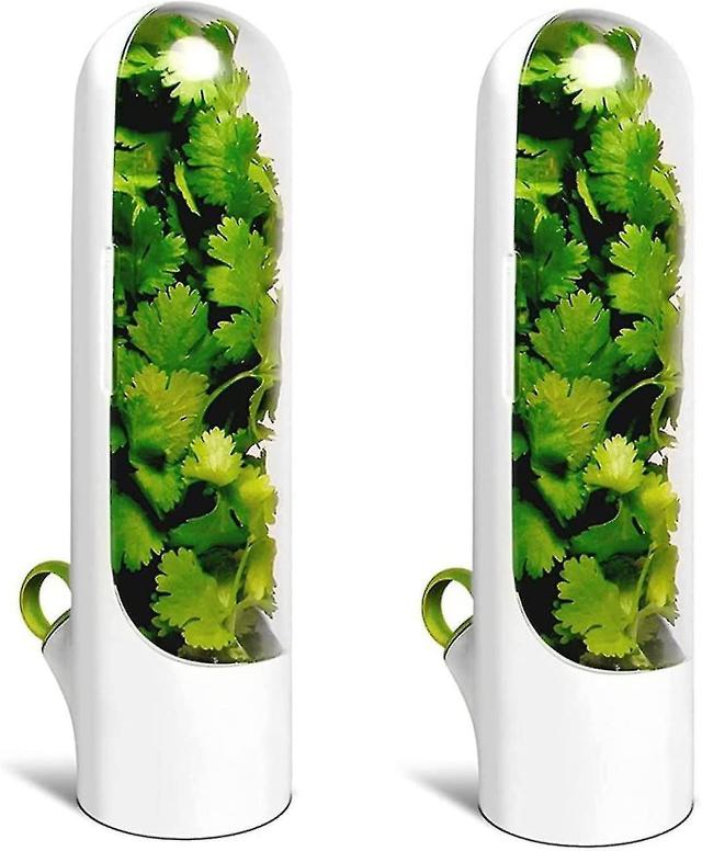 Herb Preserve Cup, Freezer Herb Vegetable Preserver Bottle, Suitable For Cilantro, Mint, Asparagus, Keep Greens Fresh For 2-3 Weeks 2pcs on Productcaster.