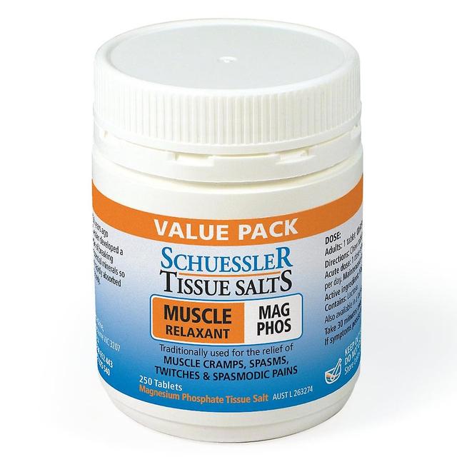 Schuessler tissue salts 125 tablets - mag phos, no. 8 | muscle relaxant 250 tablets on Productcaster.