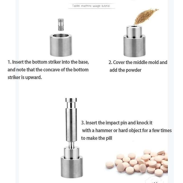 Pxcl Hand Tablet Press Machine,pill Press Machine Pill Making Tool Sugar Slice Making Device For Home,6mm 10mm on Productcaster.