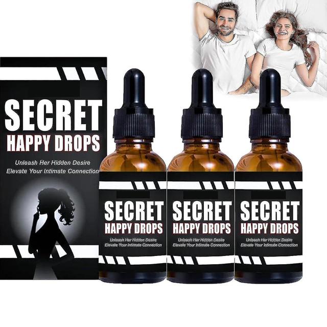 Secret Happy Drops Pleasurepeak Oral Drops, Body Care Hormones Drops, Aumentando a sensibilidade e o prazer, aumentando a intimidade -30ml 3pcs - 90ml on Productcaster.