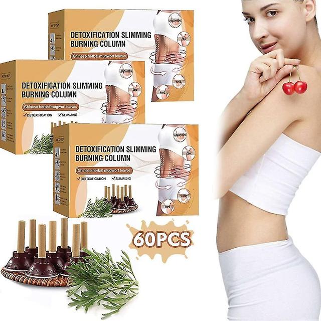 Moxibustion Gathering Energy & Detoxification Slimming Burning Column,moxa Stick Acupuncture,portable Herbal Moxibustion 60 Pcs on Productcaster.