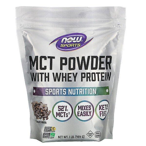 Now Foods, Sports, MCT Powder with Whey Protein, Chocolate Mocha, 1 lb (454 g) on Productcaster.