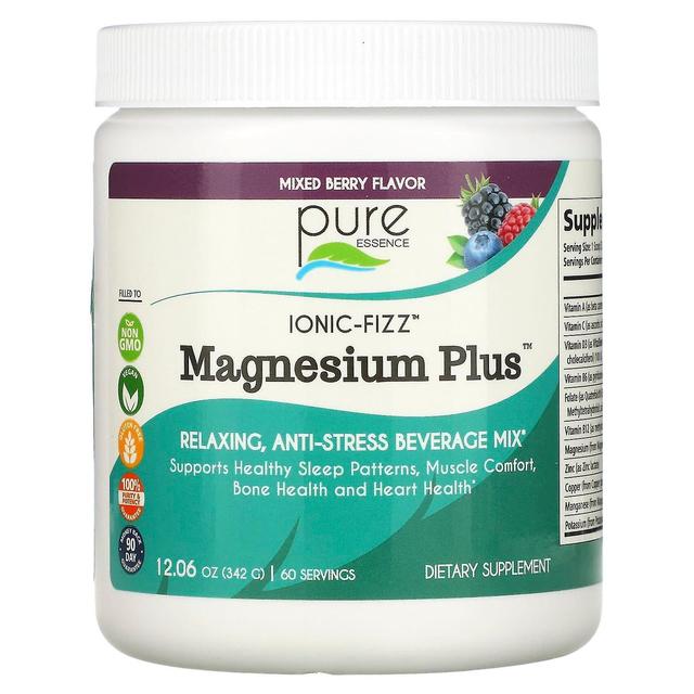 Pure Essence, Ionic-Fizz, Magnesium Plus, Mixed Berry, 12.06 oz (342 g) on Productcaster.