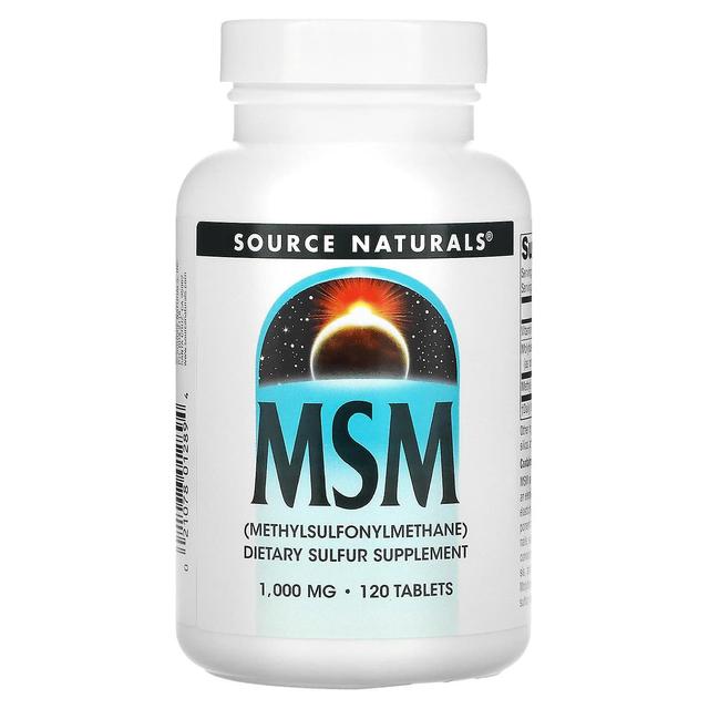 Source Naturals Lähde Naturals, MSM , 1,000 mg, 120 tablettia on Productcaster.