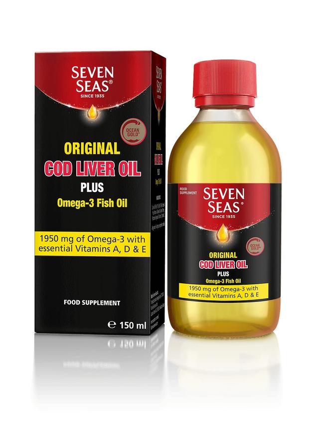 Seven Seas Cod Liver Oil Plus Omega-3 Fish Oil Liquid z witaminą D - 150ml on Productcaster.