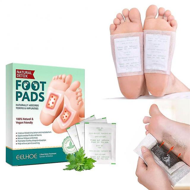 10-16pcs Detox Foot Patch Natural Ginger Wormwood Improve Sleep Blood Circulation 10pcs on Productcaster.