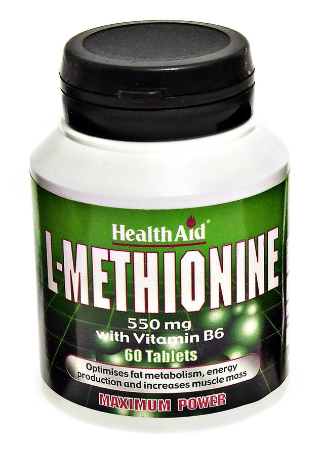 Health aid l-methionine 550mg with vitamin b6 60's on Productcaster.