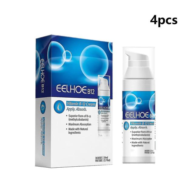 Vitamin B12 Cream Methyl B12, Methylcobalamin B12 1000 Mcg Energy, Health Vibrant Skin, Powerful Topical B12 Skin Cream 4Pcs on Productcaster.