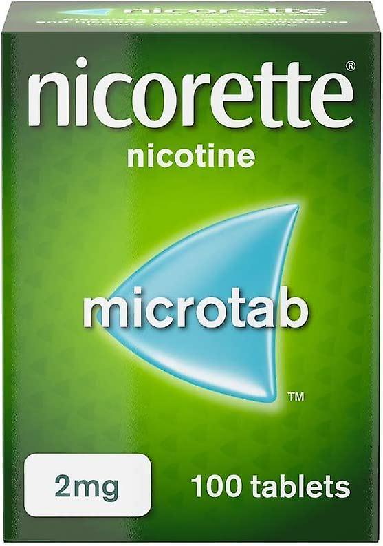 Nicorette Microtab 2mg 100 Nicotine Sublingual Tablets - Quit Smoking Aid on Productcaster.