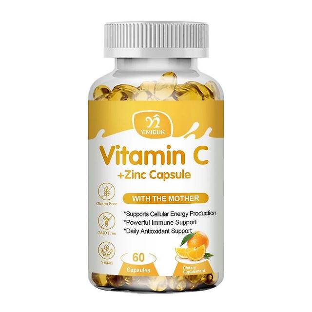 Eccpp Vitamín C so zinkom Vitamín C 1000mg a zinok 20mg pre podporu imunity, silný antioxidant a produkciu energie 1 fľaše 60 pcs on Productcaster.